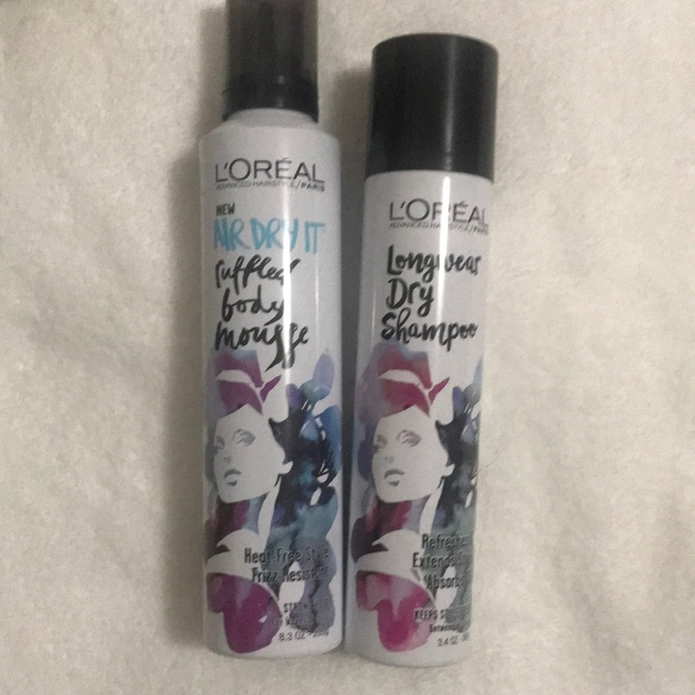 L’Oreal dry shampoo, hair mousse new